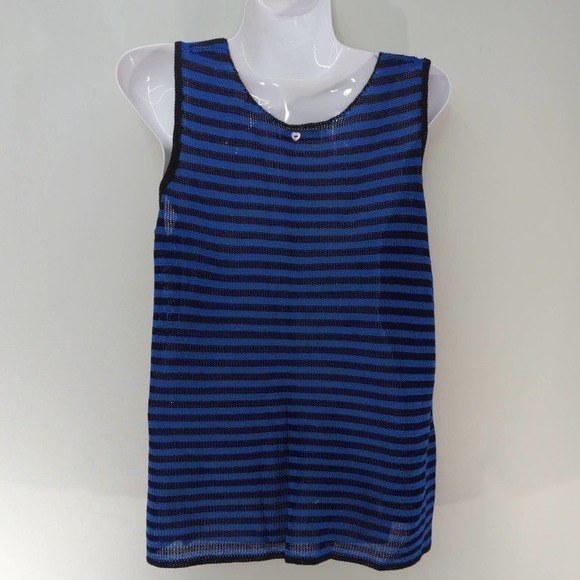 Sportsworks Studio Womens Sweater Set Black White Striped Knit M - Picture 9 of 13